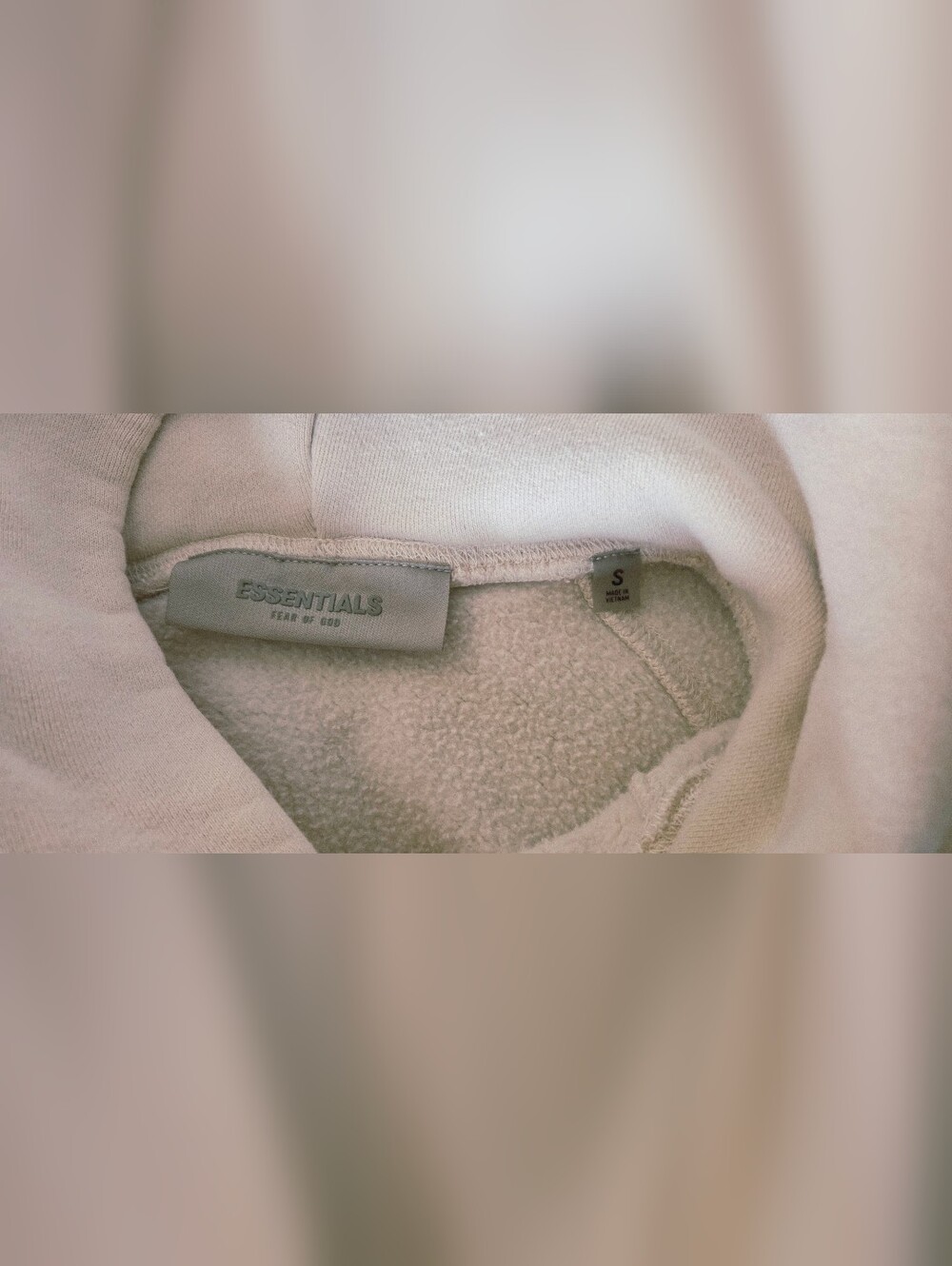 Fear of God Essentials Hoodie 'Eggshell' Men's Size S - Picture 5 of 9